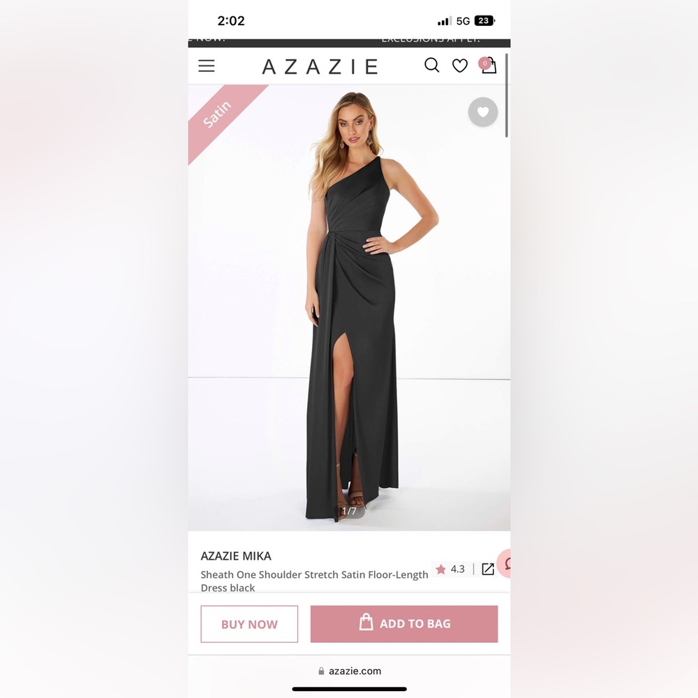 Azazi black silk dress